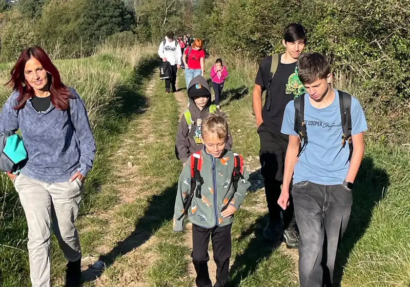Cvičení v přírodě deváťáků a prvňáčků